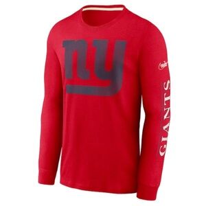 Men's Nike Red New York Giants Fashion Tri-Blend Long Sleeve T-Shirt Sz XXL